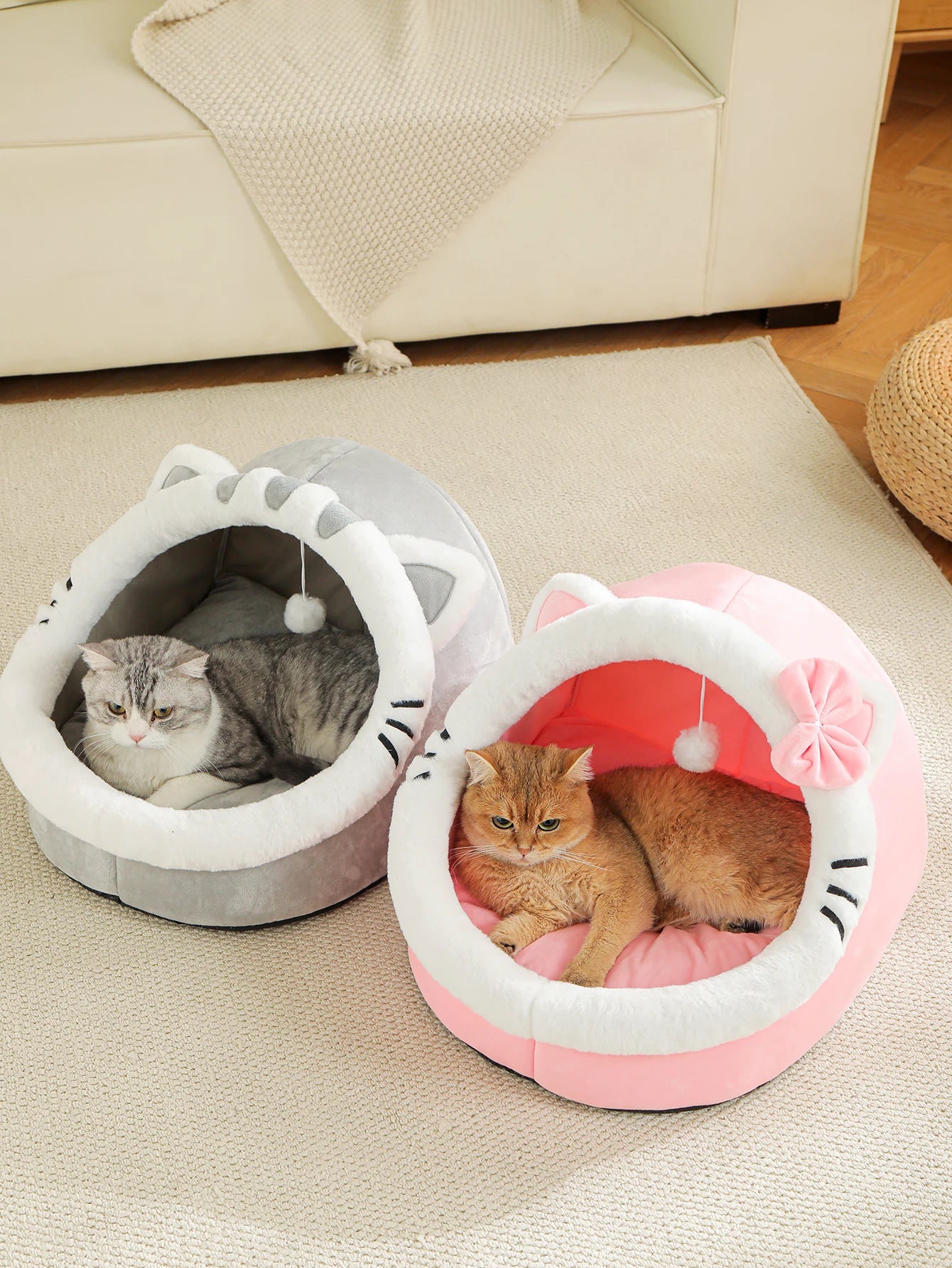 Cute And Soft Cat House Super Cat Bed Warm Deep Sleep Comfort Cat Bed Pets Tent Cozy Cave Nest Small Dog Mat Bag