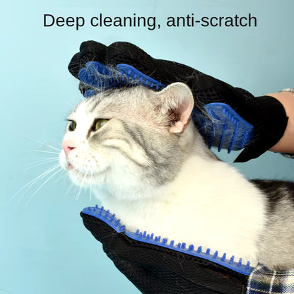 Silicone Pet Grooming Gloves Cats Hair Brush and Comb Gloves to Bathe Dogs Cleaning Hair Removal  for Dog Animal Use Supplies