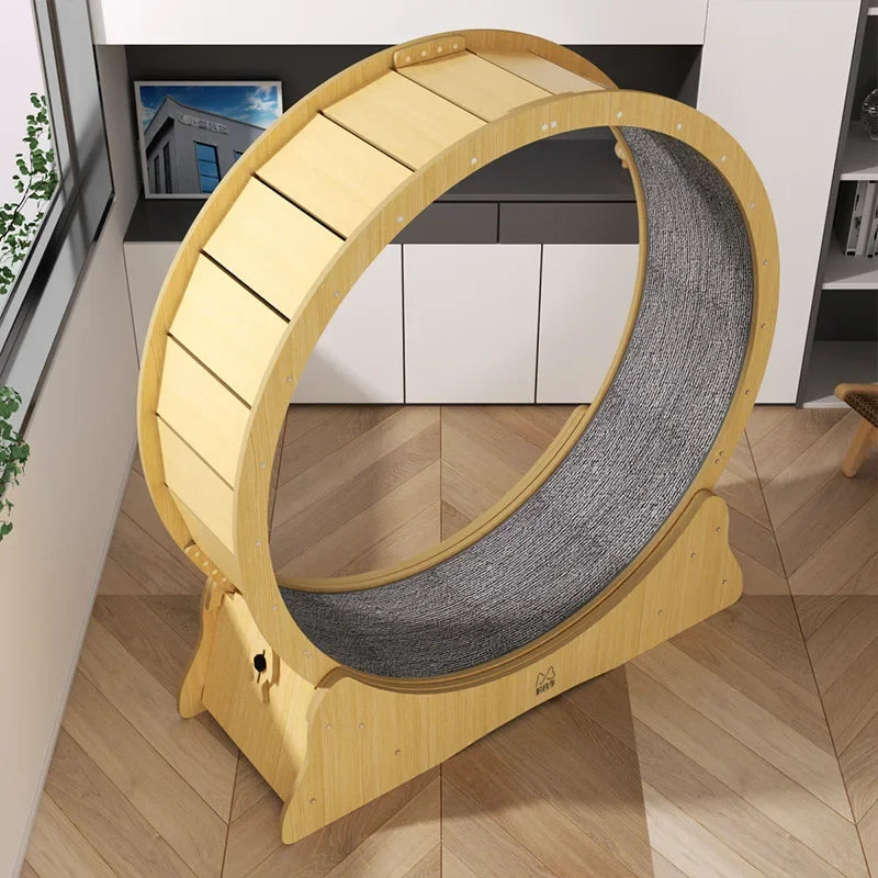 Pet dog cat treadmill ring fleece pad fitness roller silent sports running wheel furniture high fiber board cat climbing frame