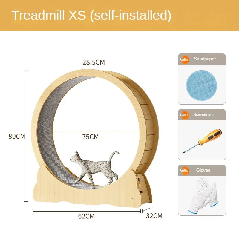 Pet dog cat treadmill ring fleece pad fitness roller silent sports running wheel furniture high fiber board cat climbing frame