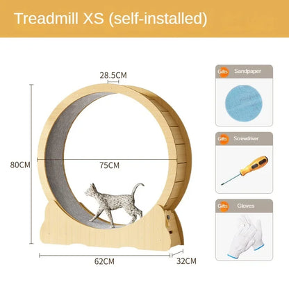 Pet dog cat treadmill ring fleece pad fitness roller silent sports running wheel furniture high fiber board cat climbing frame