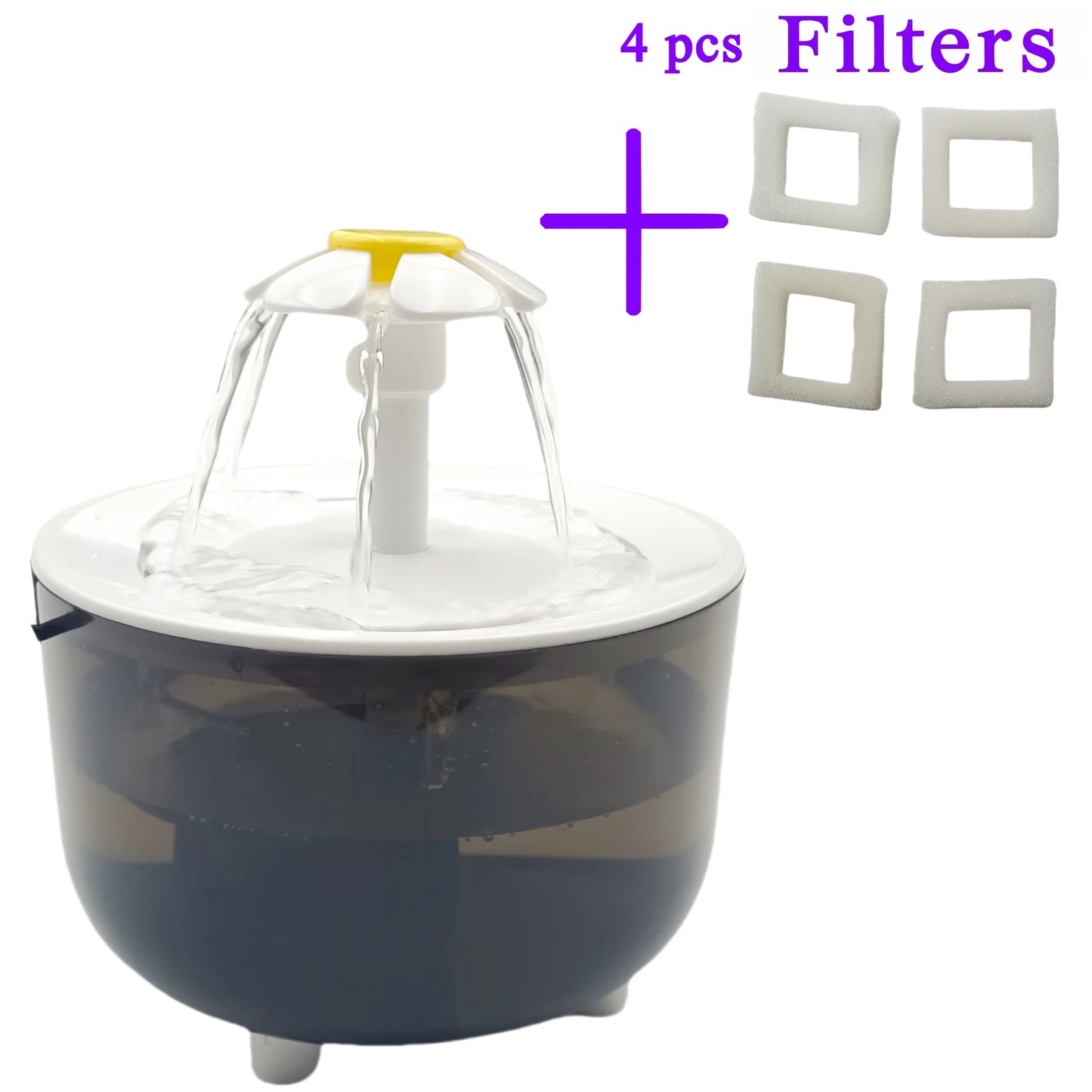 Pet Water Fountain with 4 filters Auto Filter USB Electric Cat Drinker Bowl 1200mL Recirculate Filtring Cat Water Dispenser
