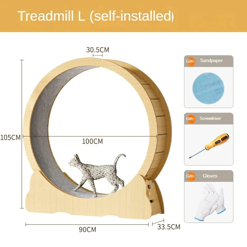 Pet dog cat treadmill ring fleece pad fitness roller silent sports running wheel furniture high fiber board cat climbing frame