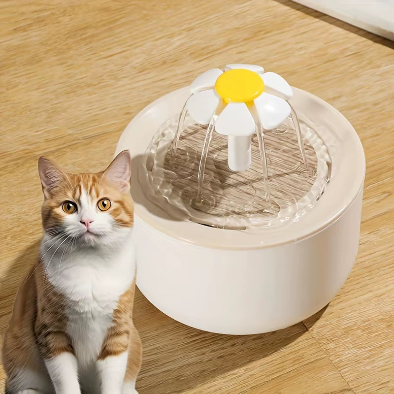 USB Electric Mute 1L Pet Water Fountain Automatic Cat Drink Bowl Filter Pet Drinking Dispenser Drinker For Cats Water Filter