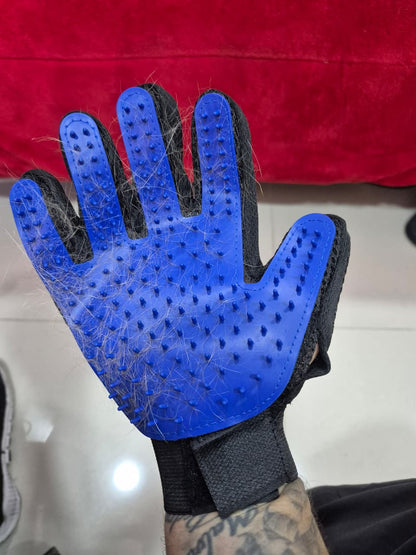 Cepillo de Silicona Tipo Guante para Masaje y Aseo de Gatos
