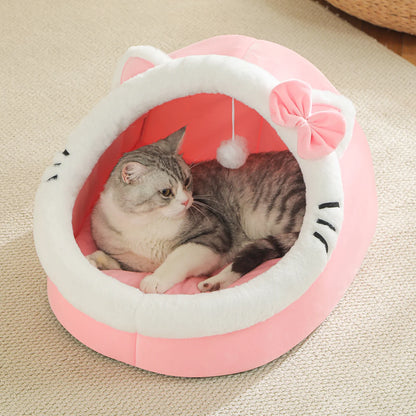 Cute And Soft Cat House Super Cat Bed Warm Deep Sleep Comfort  Cat Bed Pets Tent Cozy Cave Nest Small Dog Mat Bag