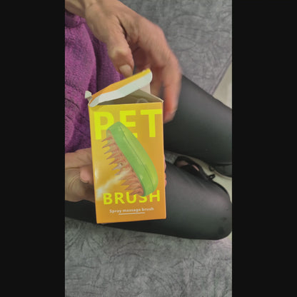 Cepillo de Vapor para Gatos Ergonómico y Removedor de Pelo Antivuelo