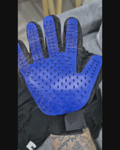 Cepillo de Silicona Tipo Guante para Masaje y Aseo de Gatos